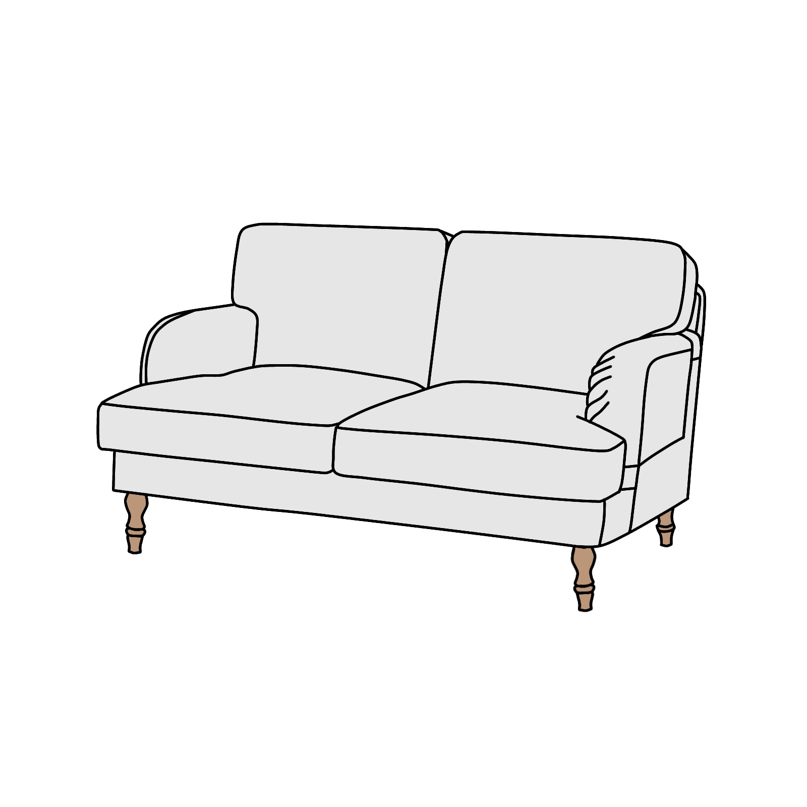 IKEA（イケア）ストックスンド 肘付2人掛 - 製作したことのあるソファ